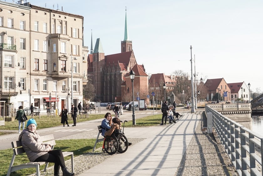 Ciepłe popołudnie we Wrocławiu, luty 2024