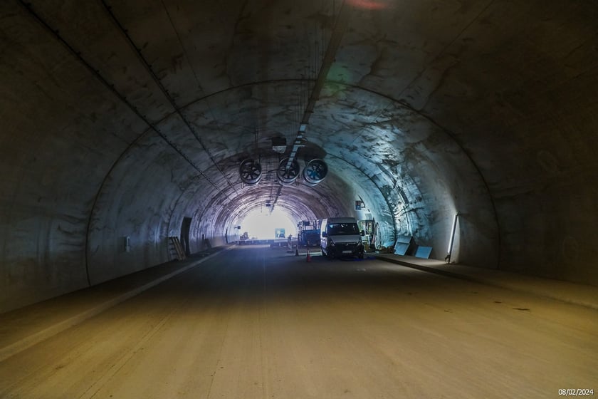 Budowana trasa S3 Bolków - Kamienna Góra na Dolnym Śląsku, luty 2024