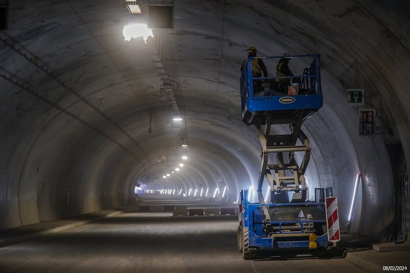 Budowana trasa S3 Bolków - Kamienna Góra na Dolnym Śląsku, luty 2024