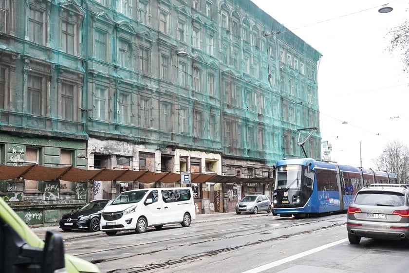 Ulica Pułaskiego we Wrocławiu, 19 lutego 2024 roku