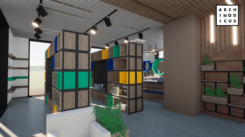 Rozbudowa biblioteki w Długołęce. Wizualizacje