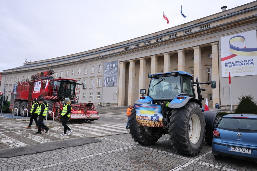 Strajk rolników 15 lutego w centrum Wrocławia
