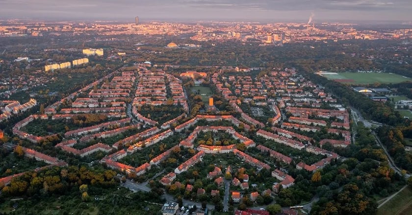 Sępolno współcześnie, widok z drona