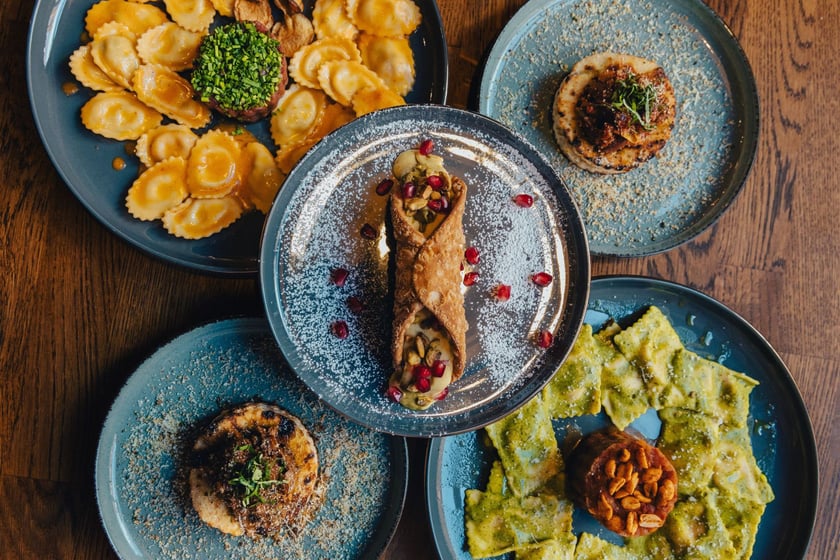 Dania restauracji Brusco przygotowane na Restaurant Week - wiosna 2024. Lokal mieści się przy pl. Teatralnym