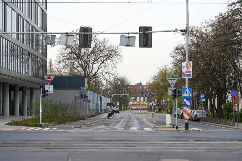 Puste miasto. Wrocław bez ludzi i bez samochodów. 31.03.2024