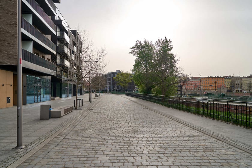Puste miasto. Wrocław bez ludzi i bez samochodów. 31.03.2024