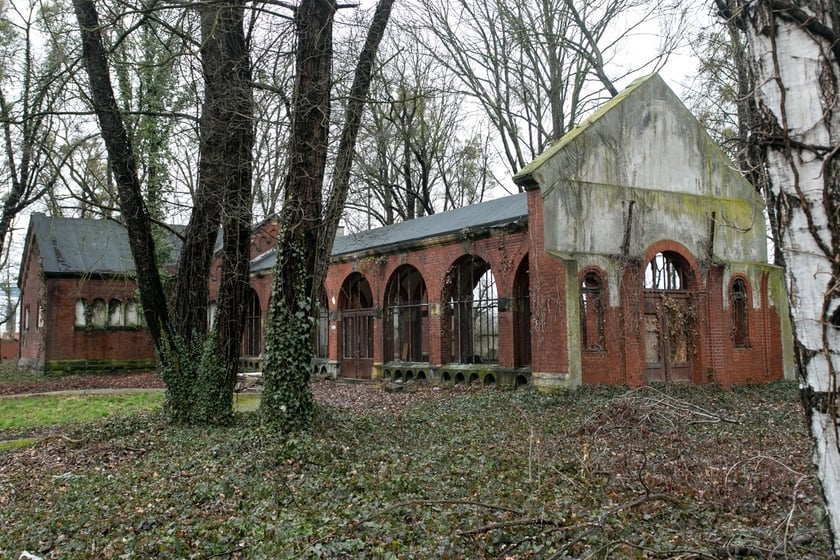 Budynki i obiekty zaprojektowane przez braci Ehrlichów we Wrocławiu. Pozostałości kaplicy na cmentarzu przy ul. Lotniczej