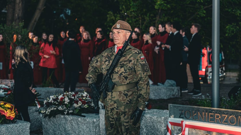 Uroczyste odsłonięcie pomnika Żołnierzy Niezłomnych. Wrocław, 8.05.2024