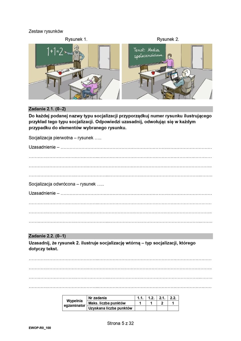 Formuła 2015, matura WOS (poziom rozszerzony)