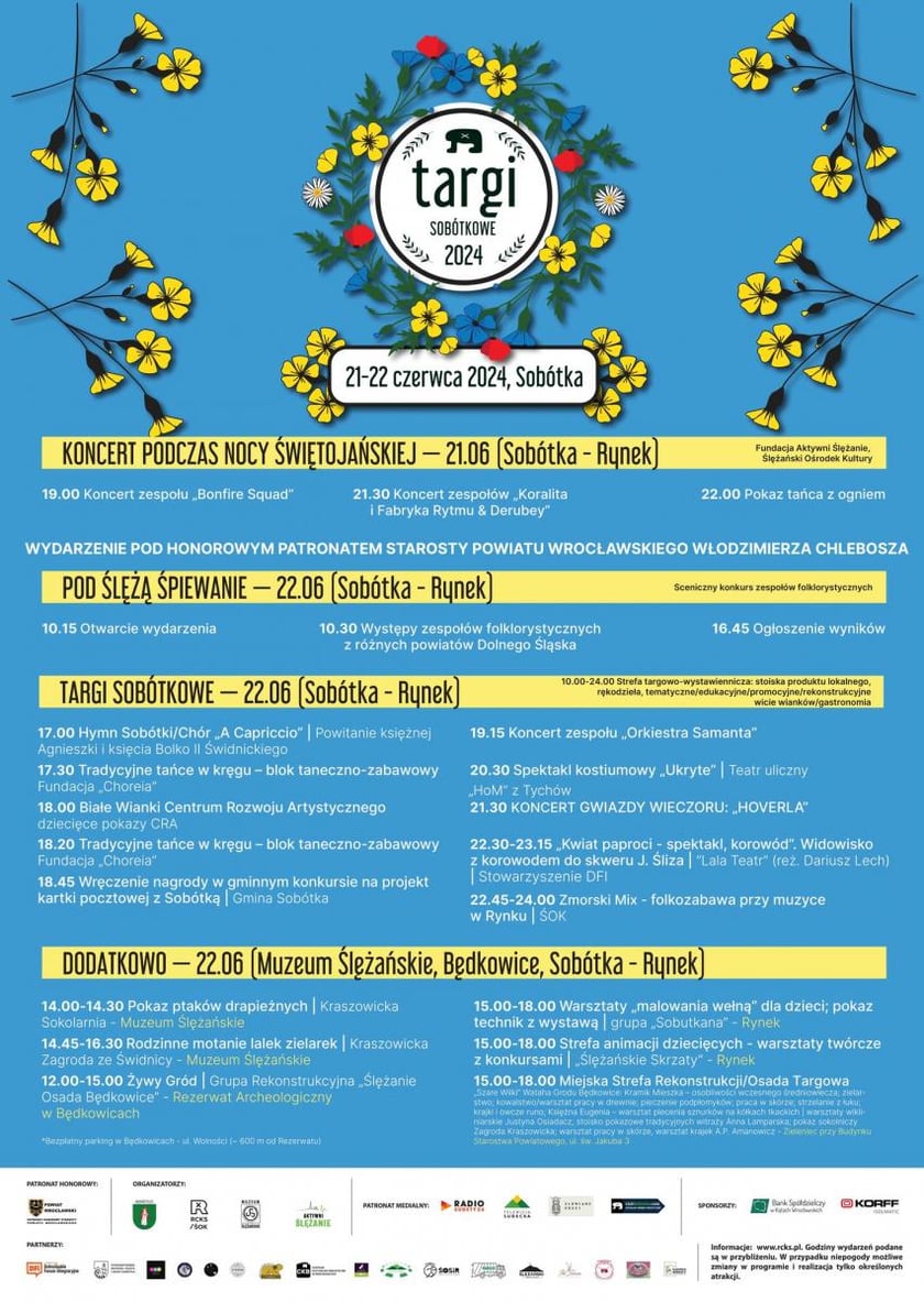 Program koncertów w Sobótce
