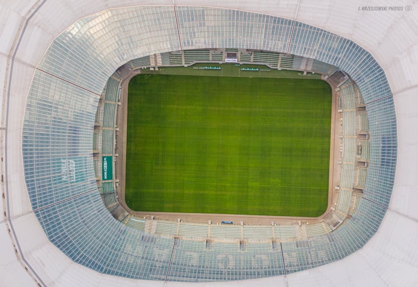 Zdjęcia Wrocławia z drona. Stadion Tarczyński Arena