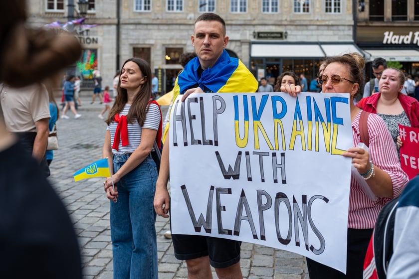 Marsz przeciw zbrodniom rosyjskim dokonywanym w Ukrainie. Wrocław, 13.07.2024
