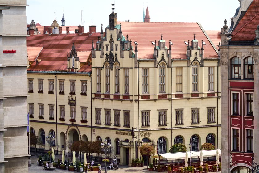 Panorama Wrocławia ze szczytu kamienicy na pl. Solnym