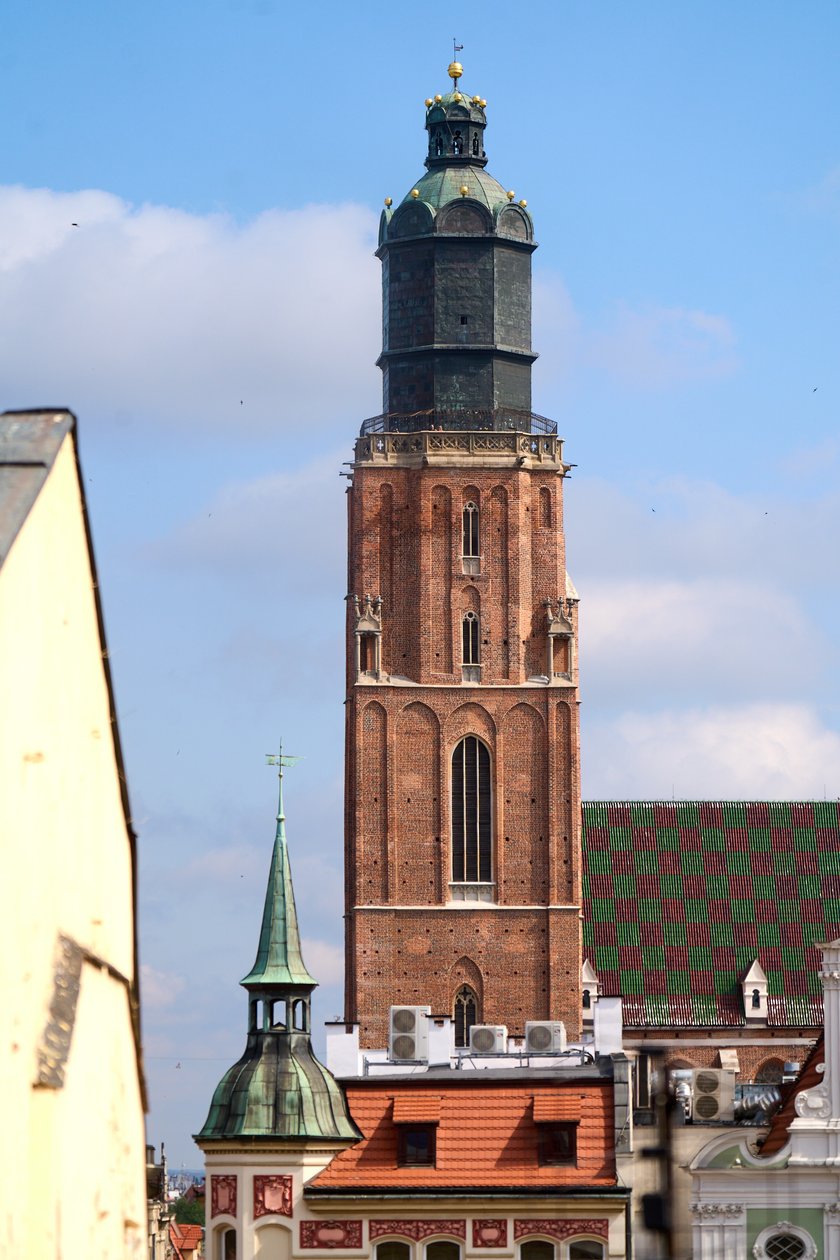 Panorama Wrocławia ze szczytu kamienicy na pl. Solnym