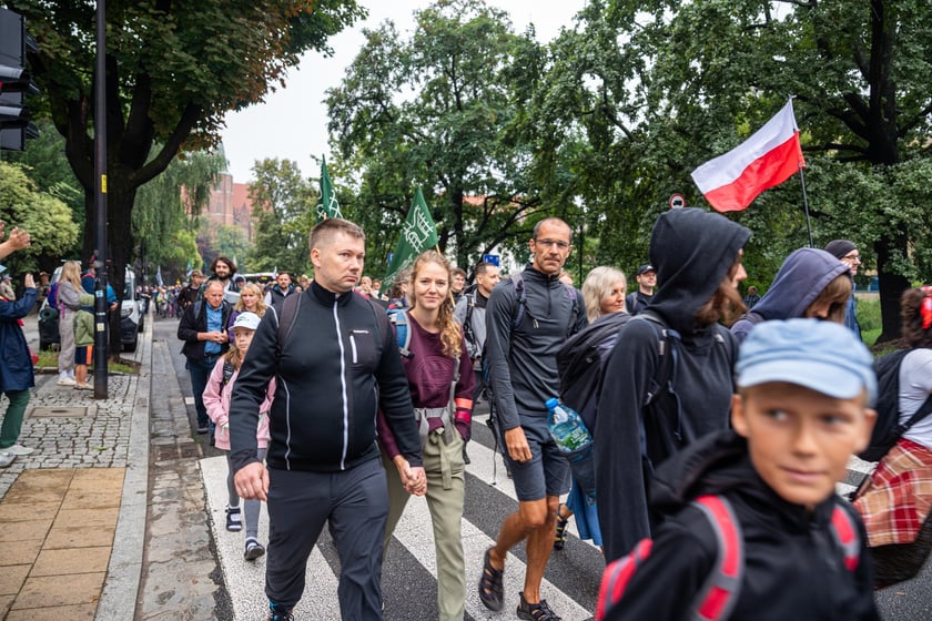 Początek pieszej pielgrzymki na Jasną Górę we Wrocławiu, 2 sierpnia 2024