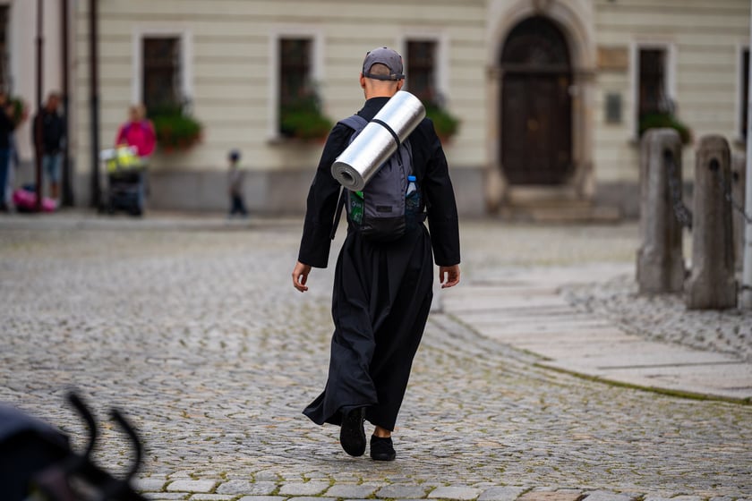 Początek pieszej pielgrzymki na Jasną Górę we Wrocławiu, 2 sierpnia 2024