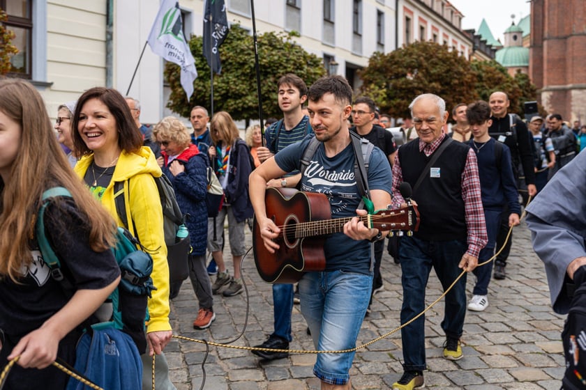 Początek pieszej pielgrzymki na Jasną Górę we Wrocławiu, 2 sierpnia 2024