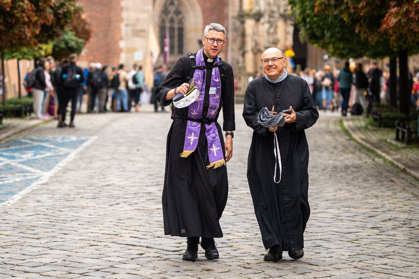 Początek pieszej pielgrzymki na Jasną Górę we Wrocławiu, 2 sierpnia 2024