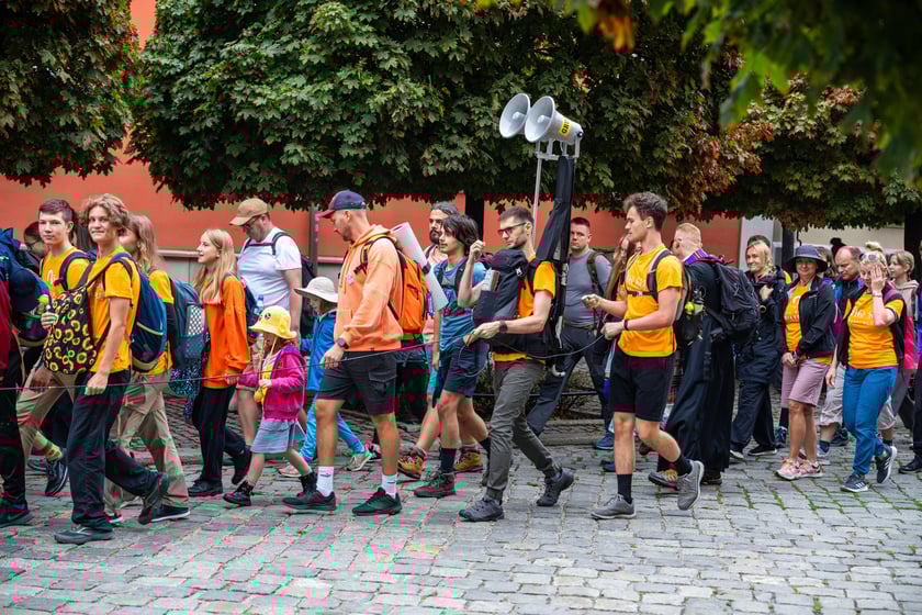 Początek pieszej pielgrzymki na Jasną Górę we Wrocławiu, 2 sierpnia 2024