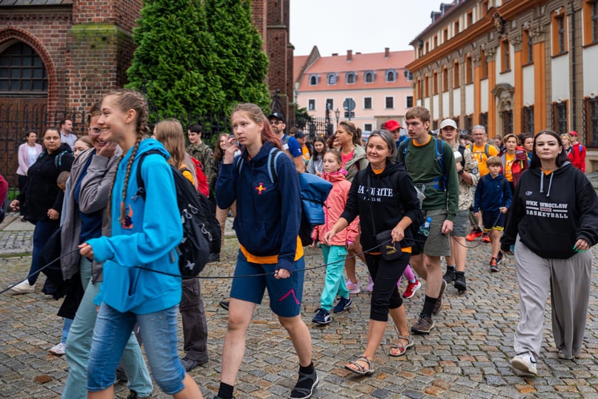 Początek pieszej pielgrzymki na Jasną Górę we Wrocławiu, 2 sierpnia 2024