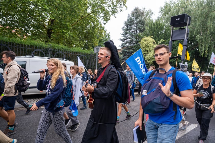 Początek pieszej pielgrzymki na Jasną Górę we Wrocławiu, 2 sierpnia 2024