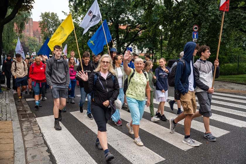 Początek pieszej pielgrzymki na Jasną Górę we Wrocławiu, 2 sierpnia 2024