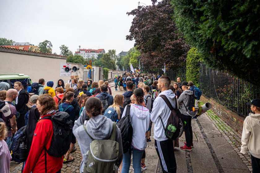 Początek pieszej pielgrzymki na Jasną Górę we Wrocławiu, 2 sierpnia 2024