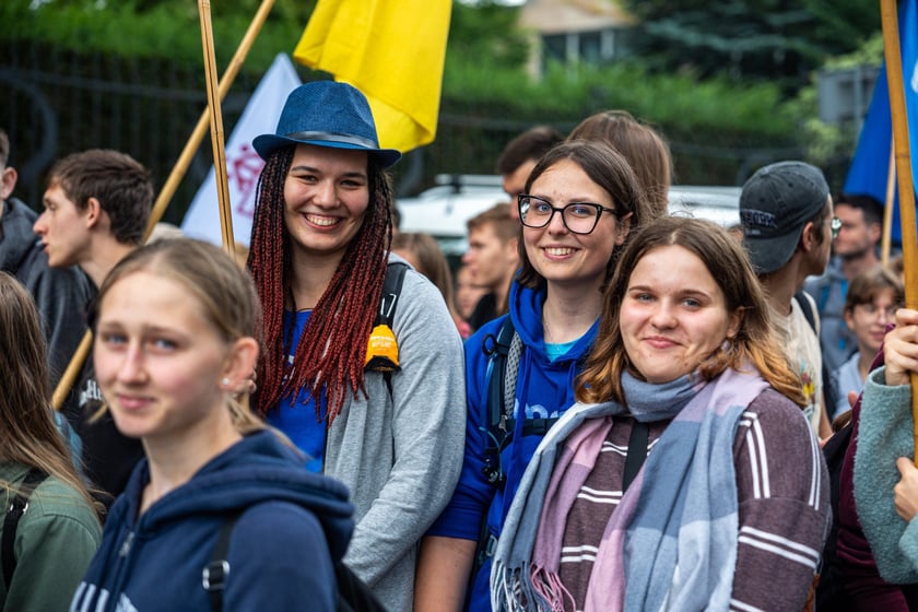 Początek pieszej pielgrzymki na Jasną Górę we Wrocławiu, 2 sierpnia 2024