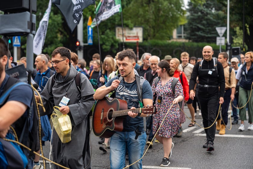 Początek pieszej pielgrzymki na Jasną Górę we Wrocławiu, 2 sierpnia 2024