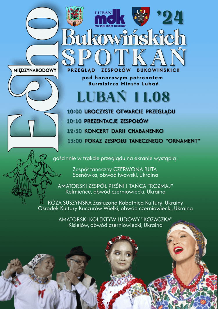 Plakat koncertu w Lubaniu