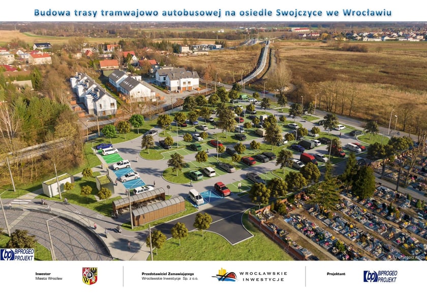 Wizualizacja parkingu na Swojczycach