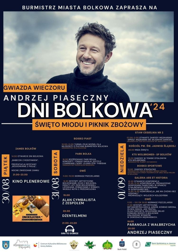 Dni Bolkowa 2024. Andrzej Piaseczny&nbsp;wystąpi na Dniach Bolkowa w niedzielę, 1 września o godzinie 20.00