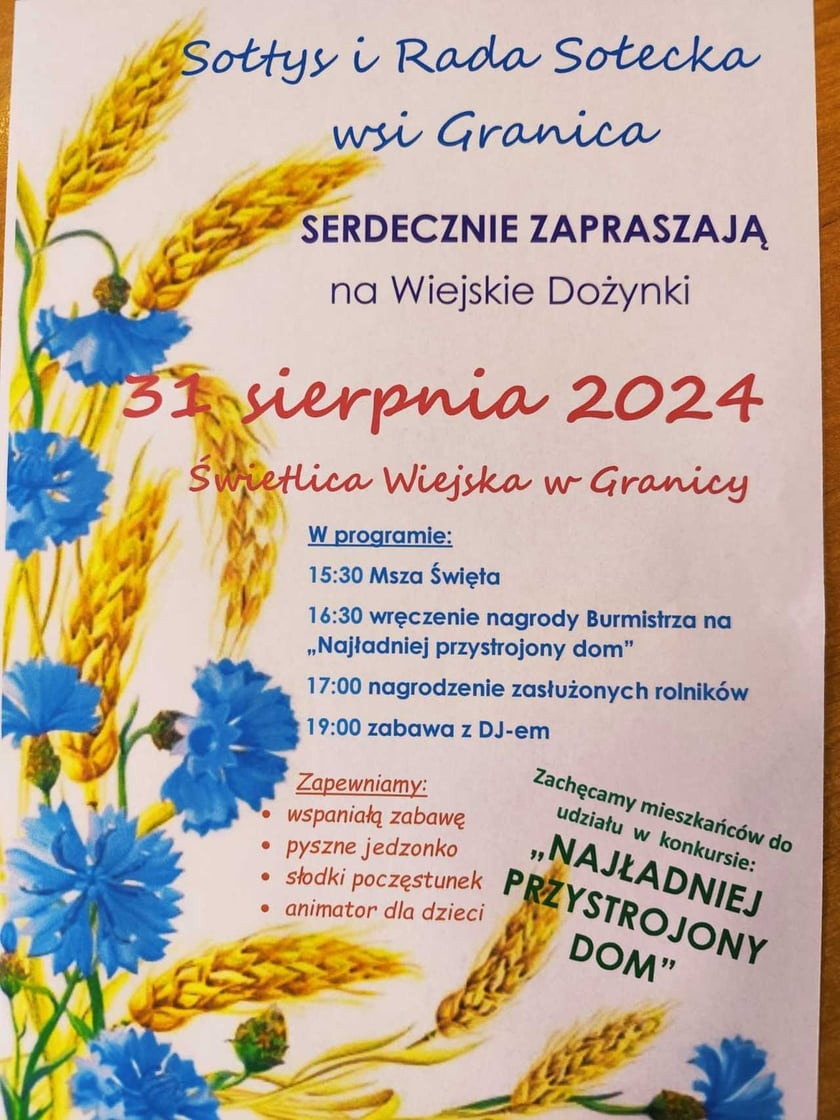Dożynki w Granicy. 31 sierpnia