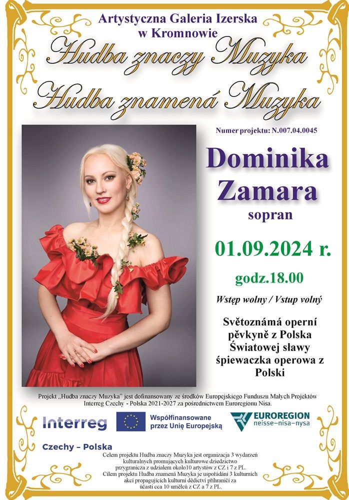 Koncert w Kromnowie. 1 września wystąpi Dominika Zamara