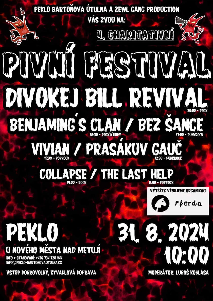 Festiwal muzyczny w Pekle w Czechach. 31 sierpnia
