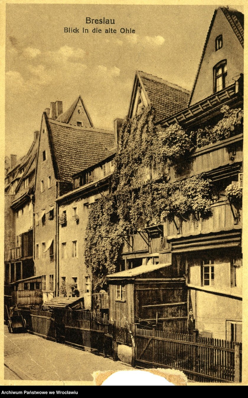 Kamieniczki przy Oławie Białosk&oacute;rniczej, 1915