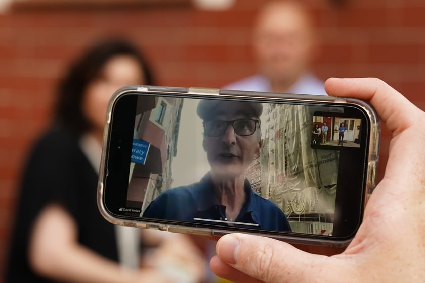 Kamienie pamięci Stolpersteine przy ul. Lelewela, 3 września 2024 r.