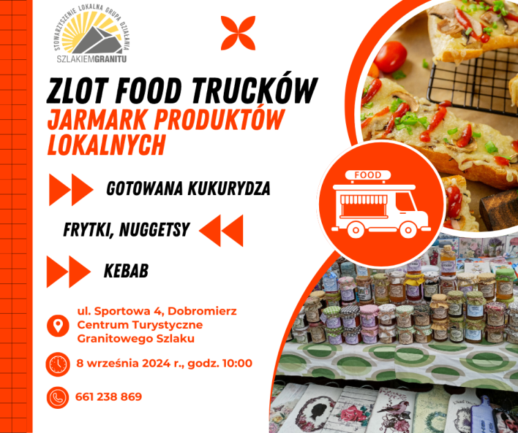 Zjazd foodturck&oacute;w w Dobromierzu.&nbsp;8 września&nbsp;