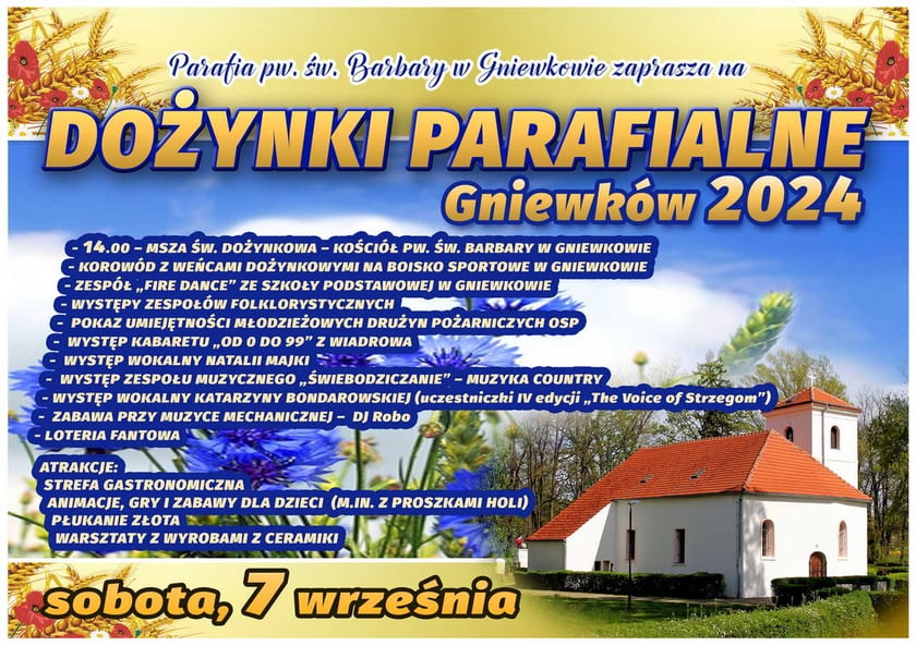 Dożynki w Gniewkowie. 7 września&nbsp;