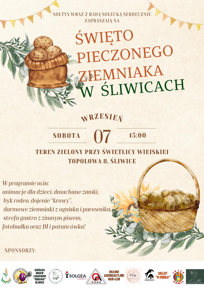 Święto Pieczonego Ziemniaka w Śliwicach. 7 września&nbsp;