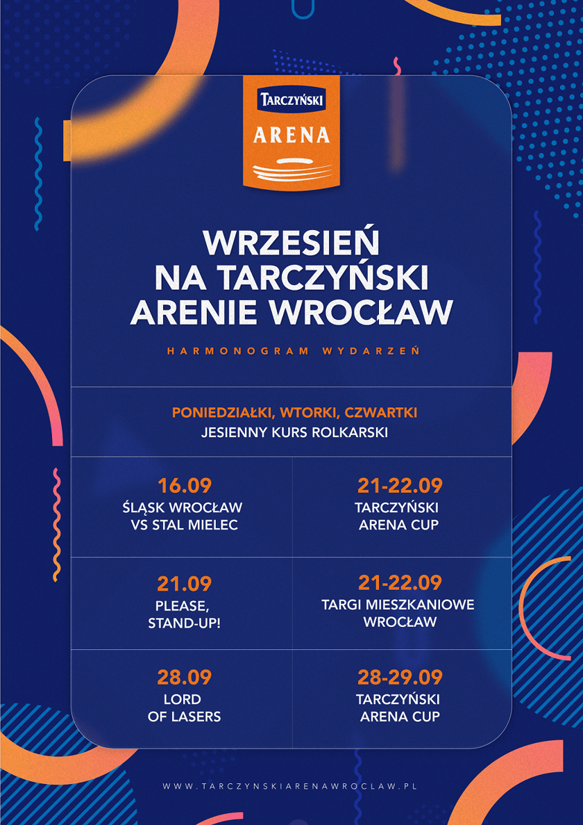 Wrześniowe wydarzenia na Tarczyński Arenie - harmonogram