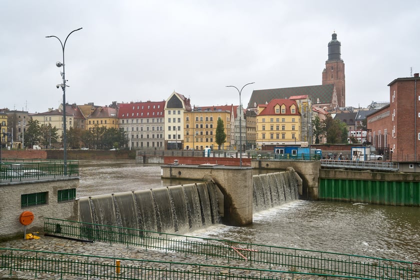 Widok na Odrę we Wrocławiu