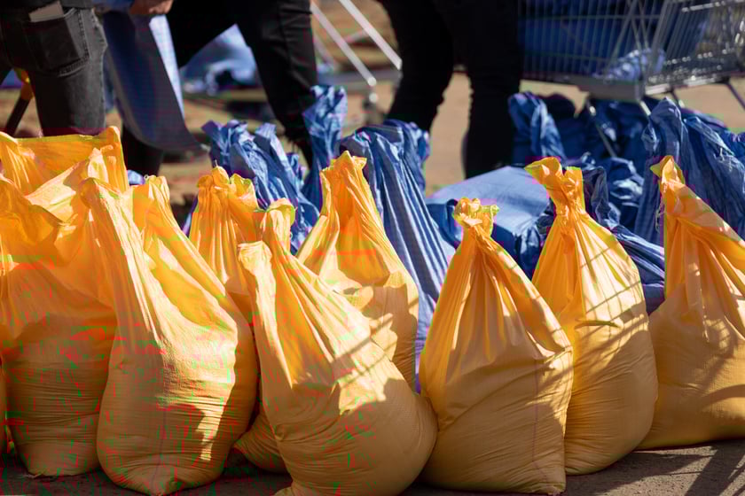 Teren ZDiUM - miejsce, w którym można dostać worki z piaskiem