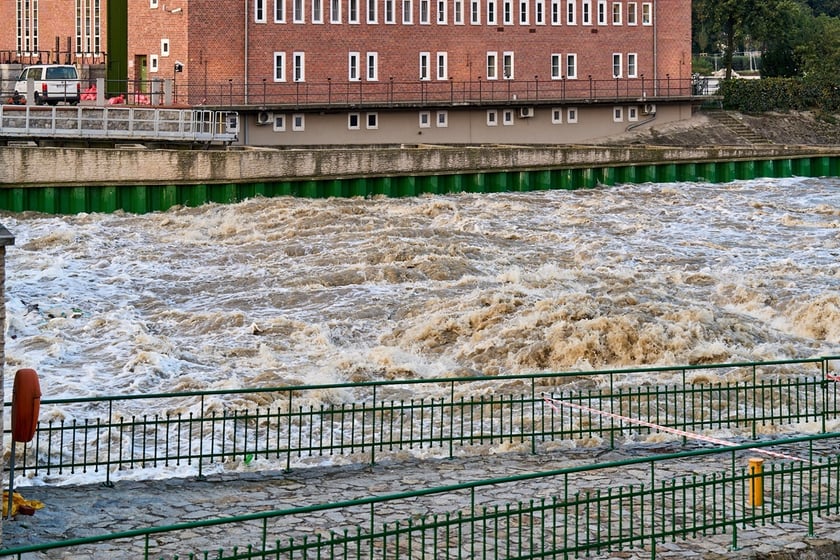 Odra we Wrocławiu, czwartek, 19 września rano