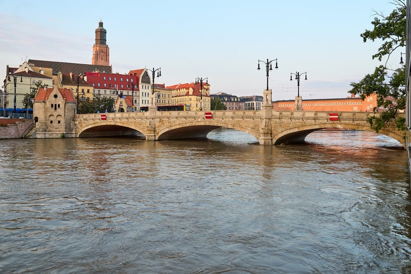 Odra we Wrocławiu, czwartek, 19 września rano