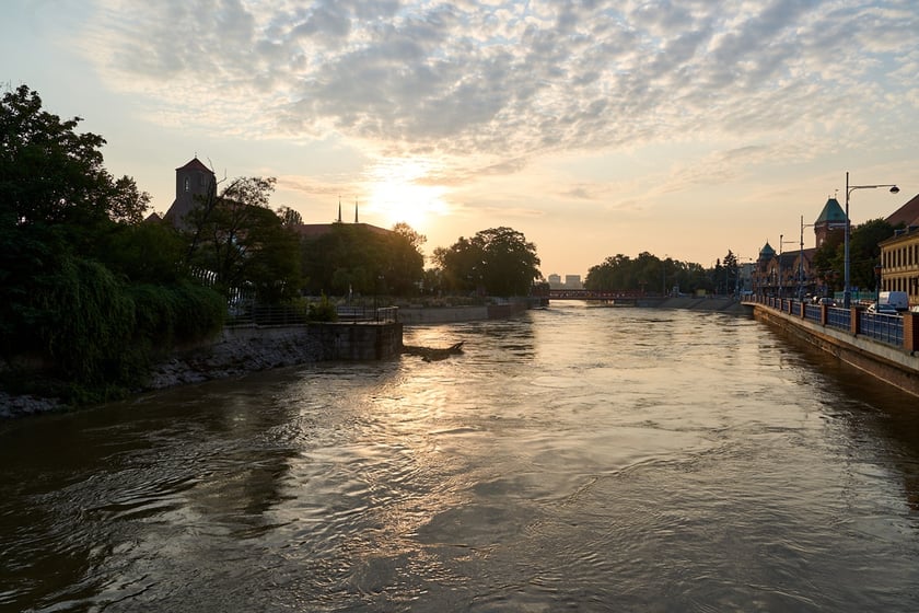 Odra we Wrocławiu, czwartek, 19 września rano