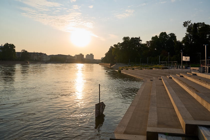 Odra we Wrocławiu, czwartek, 19 września rano