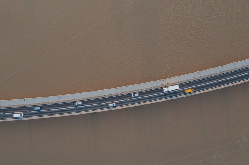 Polder Oławka i wylewająca się na wysokości Blizanowic na pola Odra - 19.09.2024