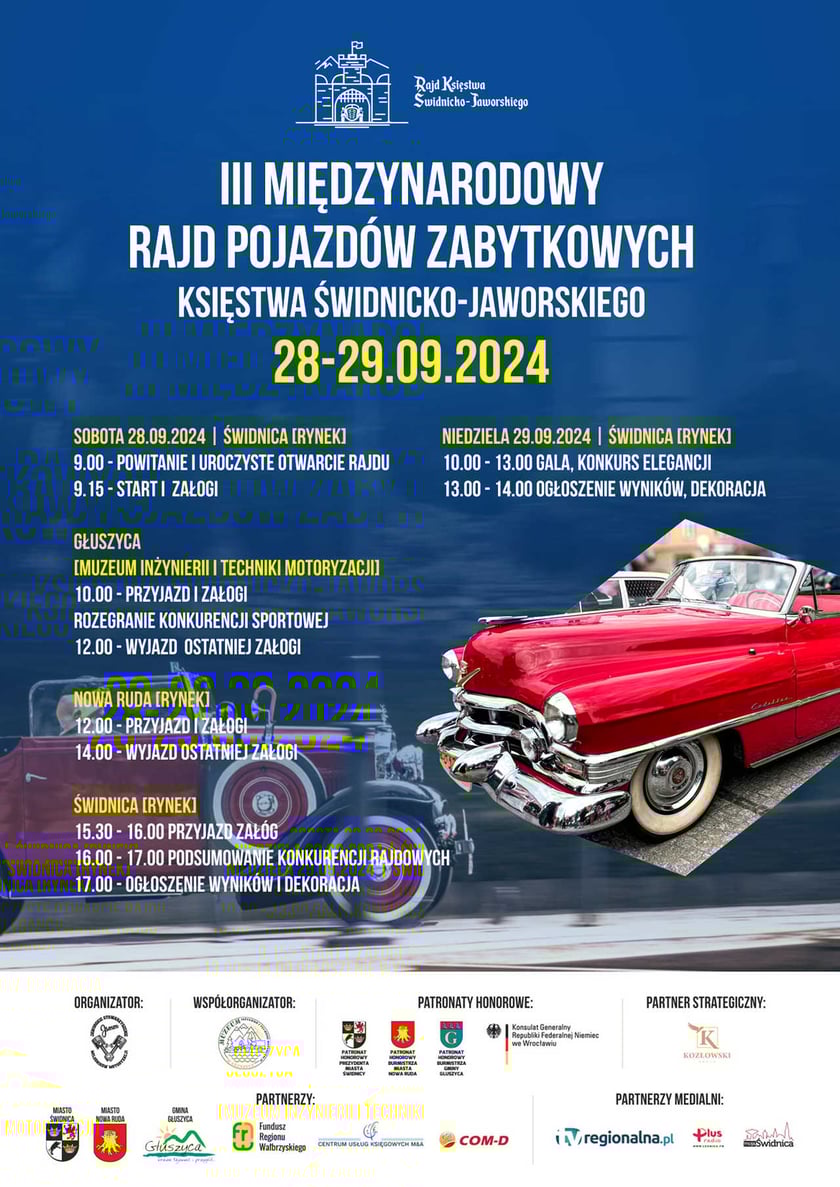 Rajd Pojazdów Zabytkowych w Świdnicy i w Nowej Rudzie