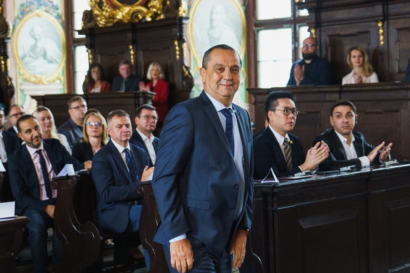 Inauguracja roku akademickiego Międzynarodowej Wyższej Szkoły Logistyki i Transportu w Auli Leopoldina